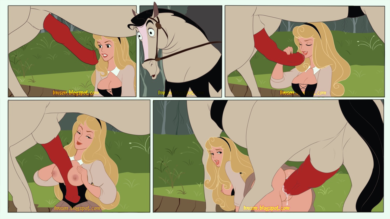 16:9 all_fours animal_genitalia animal_penis areola backsack balls bestiality big_breasts blonde_hair breast_play breasts butt cleavage clothed clothing disney duo e621 english_text equid equine equine_genitalia equine_penis erect_nipples erection female female_focus female_human female_on_feral female_penetrated feral feral_penetrating feral_penetrating_female feral_penetrating_human genitals hair handjob hi_res horse human human_focus human_on_feral human_penetrated interspecies inusen licking male male/female male_on_human male_penetrating male_penetrating_female male_penetrating_human mammal nipples not_furry_focus on_model oral penetration penile penile_penetration penis penis_in_vagina penis_lick princess_aurora_(disney) samson_(disney) sex sleeping_beauty_(1959) solo_focus text titfuck tongue tongue_out vaginal vaginal_penetration vulva widescreen