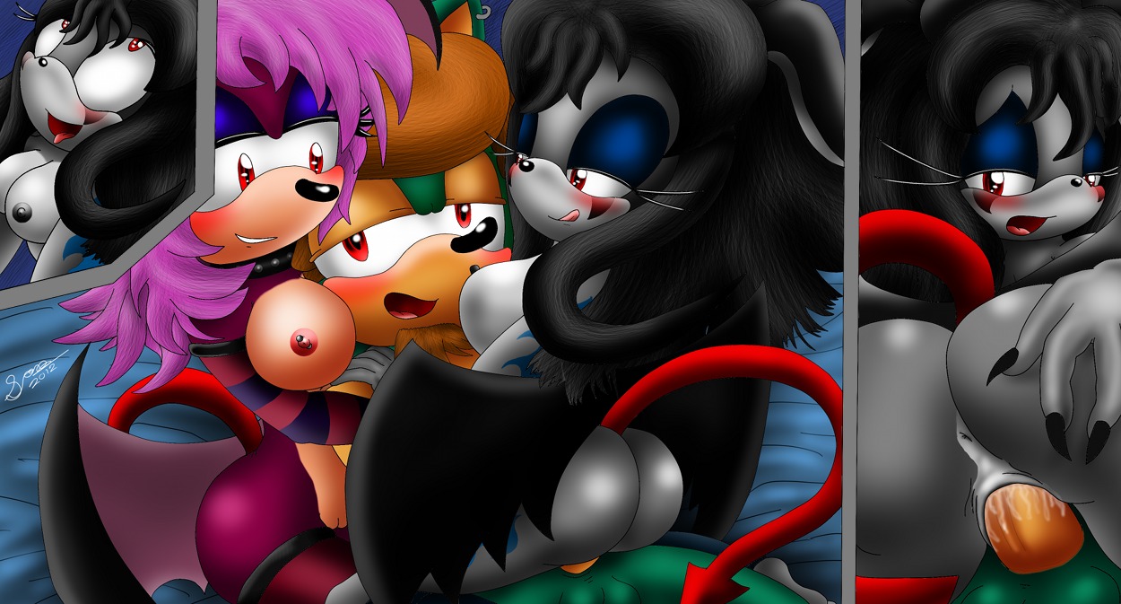 2012 ahegao anthro arm_warmers arms_around_partner armwear balls beard bigdon1992 black_hair blush bodily_fluids bone breasts butt canon_x_oc clothing collar cum cum_in_vagina cum_inside cumshot dark demon dic_entertainment e621 ejaculation erection eulipotyphlan european_hedgehog eyeshadow facial_hair fan_character female from_front_position fur genital_fluids genitals green_body green_fur grey_body grey_fur group group_sex hair hedgehog hug hugging_another hugging_from_behind lagomorph leporid long_hair looking_pleasured makeup male male/female mammal mastery_position membrane_(anatomy) membranous_wings nipple_piercing nipples nude orgasm penetration penile penile_penetration penis penis_in_vagina piercing pink_hair purple_body purple_fur rabbit red_eyes seductive sega sex skull skull_the_rabbit sonia_the_hedgehog sonic_the_hedgehog_(series) sonic_underground spade_tail spiked_collar spikes steve-o tail teasing threesome tongue tongue_out trio vaginal vaginal_fluids vaginal_penetration vulva wings