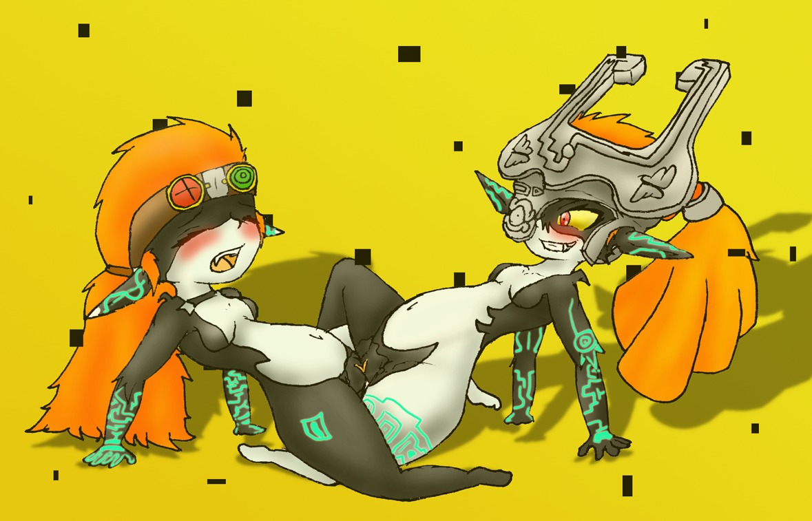 2girls clone female female_only imp_midna midna multiple_females multiple_girls nintendo rule34 selfcest straight_hair the_legend_of_zelda twili twilight_princess
