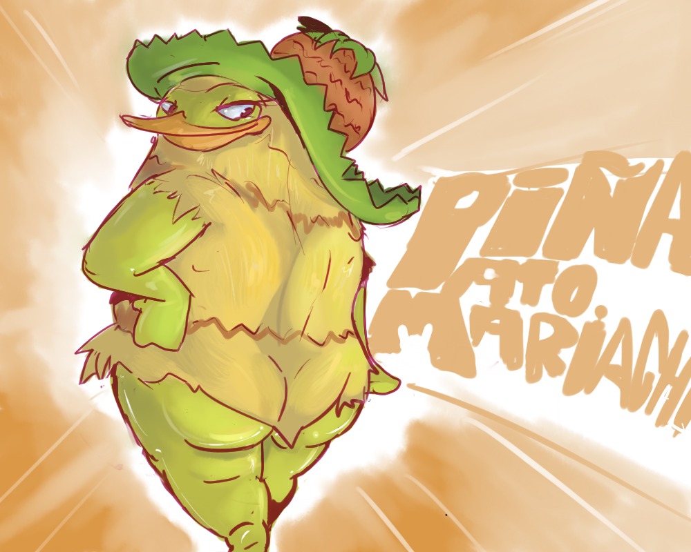 anthro ass color female female_only green_skin ludicolo pokemon rule34 shameless solo standing tagme