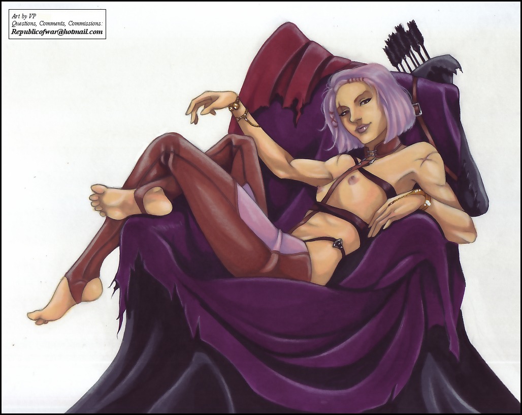 1girls 2d areolae arrow_(weapon) baldur's_gate barefoot breasts dungeons_and_dragons erotic_costume female female_only forgotten_realms functionally_nude harness imoen looking_at_viewer nipples pink_hair quiver_(object) rule34 scar scar_on_face small_breasts solo solo_female tagme thighhighs topless vp wizards_of_the_coast