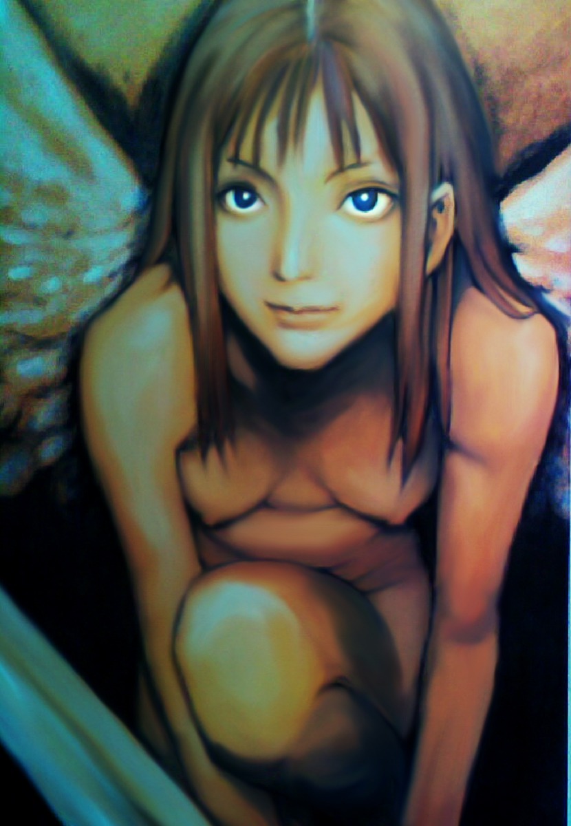 breasts claymore female official_art riful rule34 small_breasts tagme