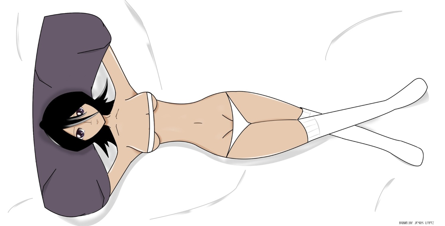 bed bleach female kuchiki_rukia panties rule34 tagme