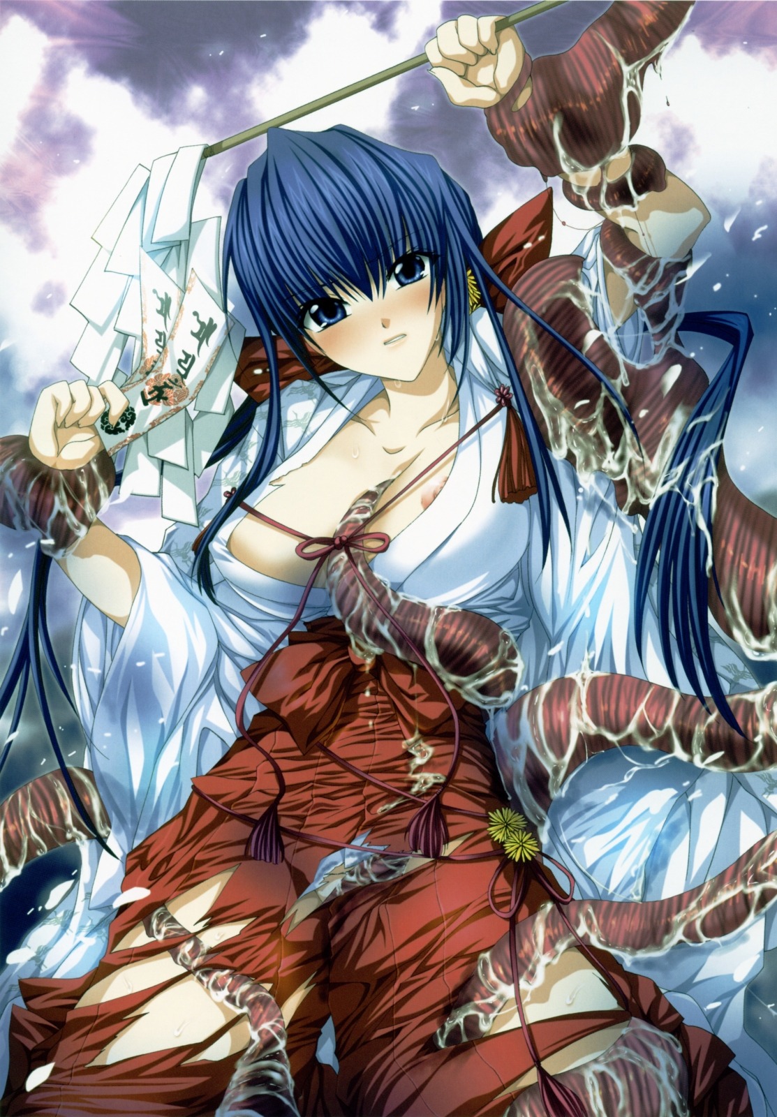 ambiguous_penetration covered_penetration female hakama implied_penetration implied_sex miko red_skirt rule34 sex_under_clothes sex_under_skirt skirt tagme tentacle tentacle_under_skirt tentacles_under_clothes