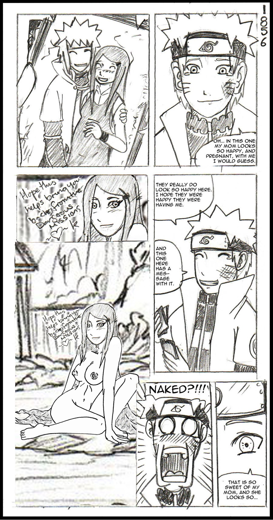 breasts canon_pregnancy female mattwilson83 mother namikaze_minato naruto naruto_(series) nipples photograph pregnant rule34 shock surprised uzumaki_kushina uzumaki_naruto
