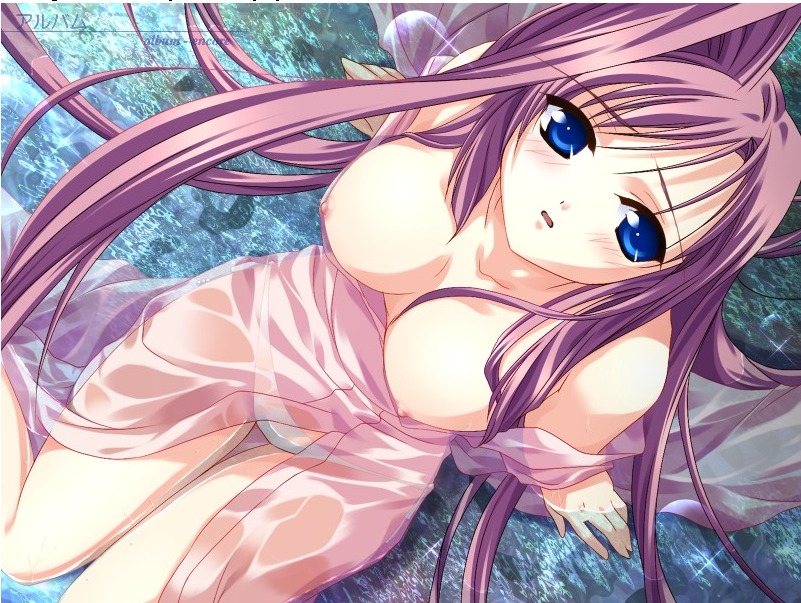 blush breasts female long_hair panties pointy_chin rule34 see-through skirt underwear