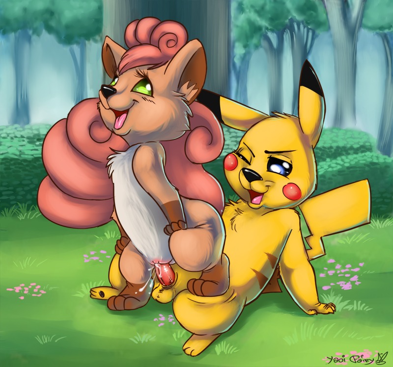 2012 balls bodily_fluids canid canine clitoris cum cum_in_vagina cum_inside duo e621 erection female female_penetrated feral from_behind_position fur generation_1_pokemon genital_fluids genitals interspecies lying male male/female male_penetrating male_penetrating_female mammal multi_tail nature nintendo nude on_back one_eye_closed open_mouth outside penetration penile penile_penetration penis penis_in_vagina pikachu pokemon pokemon_(species) rodent sex tail tongue vaginal vaginal_penetration vulpix vulva yaoifairy yellow_body yellow_fur