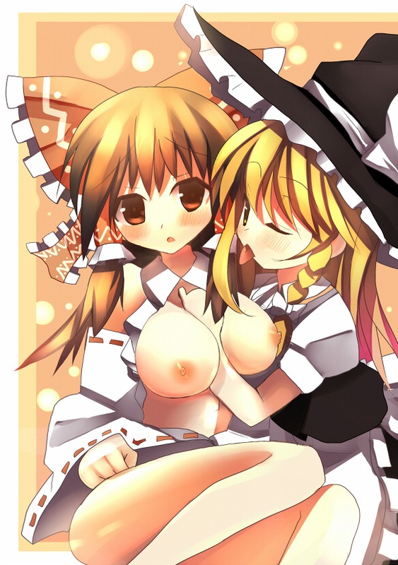 female marisa_kirisame reimu_hakurei rule34 tagme touhou