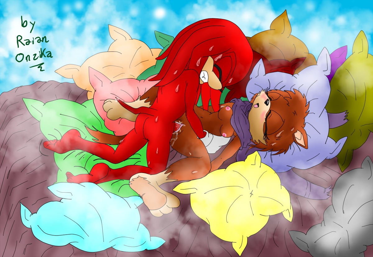 anthro breasts color cum echidna female fur furry horlod insertion interspecies knuckles_the_echidna male nipples nude penis pillow pussy raianonzika rule34 sex sonic_(series) straight tagme vulva