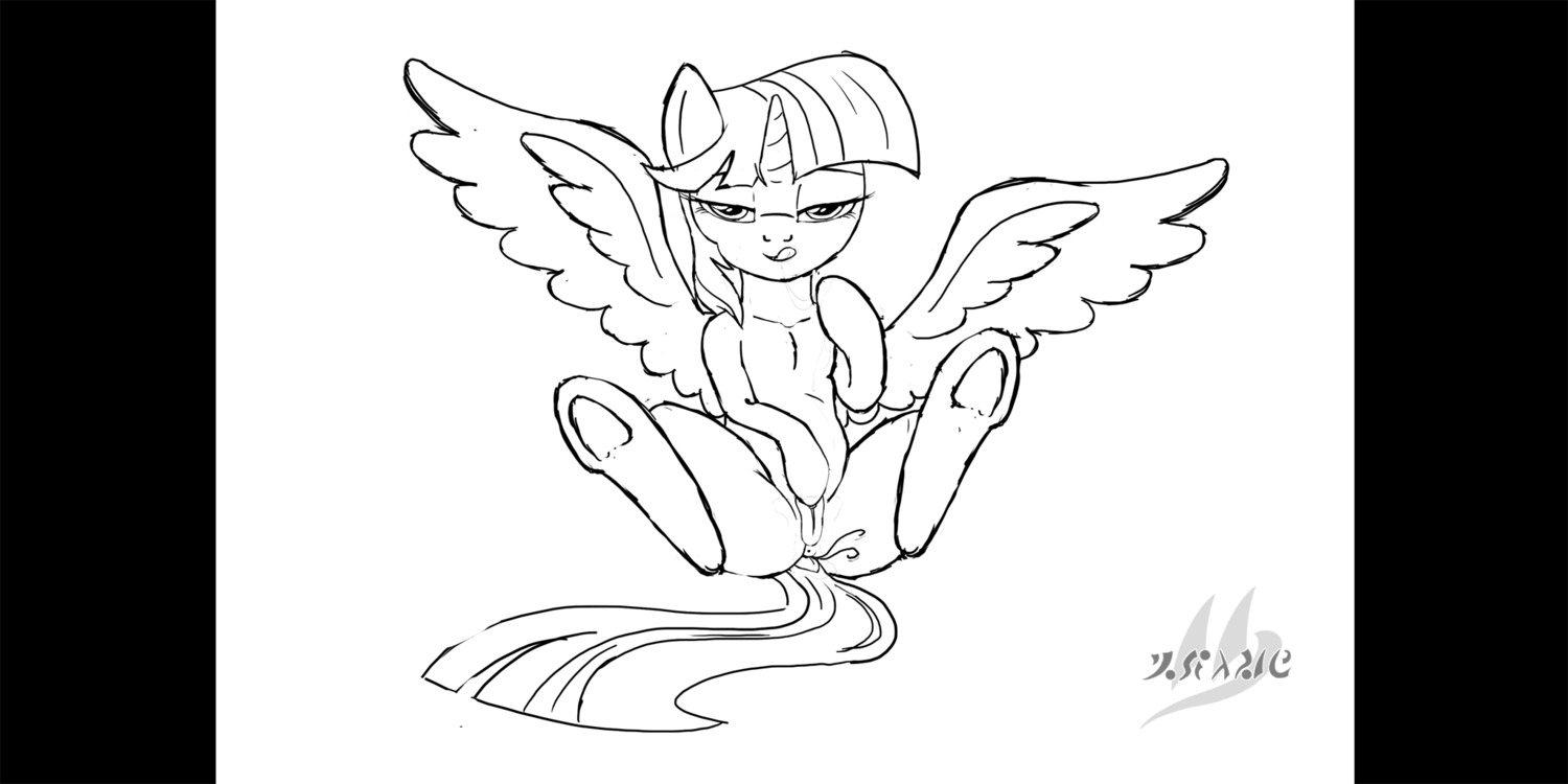 2014 2:1 bodily_fluids drake_drachenlicht e621 equid equine feathered_wings feathers female feral friendship_is_magic genital_fluids genitals hasbro hi_res horn licking mammal monochrome my_little_pony mythological_creature mythological_equine mythology solo tongue tongue_out twilight_sparkle_(mlp) vaginal_fluids vulva wet winged_unicorn wings