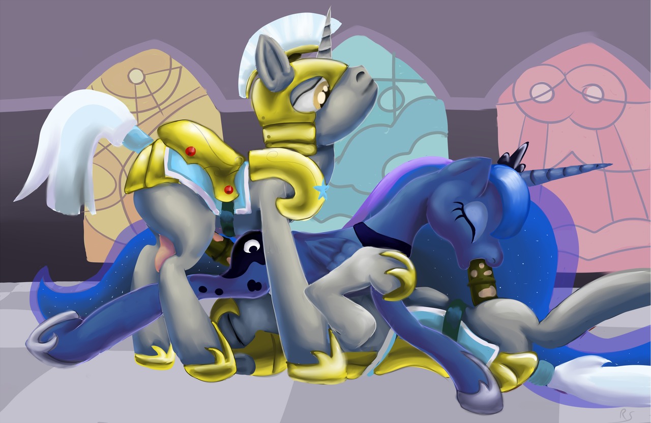 2012 69_position animal_genitalia animal_penis armor balls blue_body blue_feathers crown cutie_mark e621 equid equine equine_genitalia equine_penis erection eyes_closed feathered_wings feathers fellatio female feral friendship_is_magic from_behind_position genitals group group_sex hasbro headgear horn horse inside lying male male/female mammal my_little_pony mythological_creature mythological_equine mythology on_back oral oral_penetration penetration penile penis pony princess_luna_(mlp) ragingsemi royal_guard_(mlp) sex stained_glass tail tail_wraps threesome trio unicorn winged_unicorn wings wraps