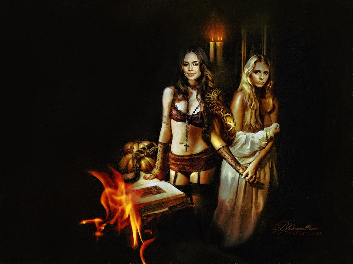 buffy_summers buffy_the_vampire_slayer celebrity eliza_dushku faith_lehane female rule34 sarah_michelle_gellar the_buffyverse