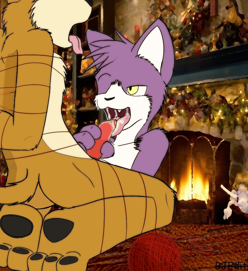 anthro ball_of_yarn blackjack_(artist) bluebeat bodily_fluids bound canid canine canis cum cum_in_mouth cum_inside domestic_cat domestic_dog duo e621 erection felid feline felis fellatio female flat_chested forced genital_fluids genitals grape_jelly_(housepets!) housepets! licking male male/female mammal oral peanut_butter_(housepets!) penile penis penis_lick power_bottom reverse_forced_oral sex tongue tongue_out yarn