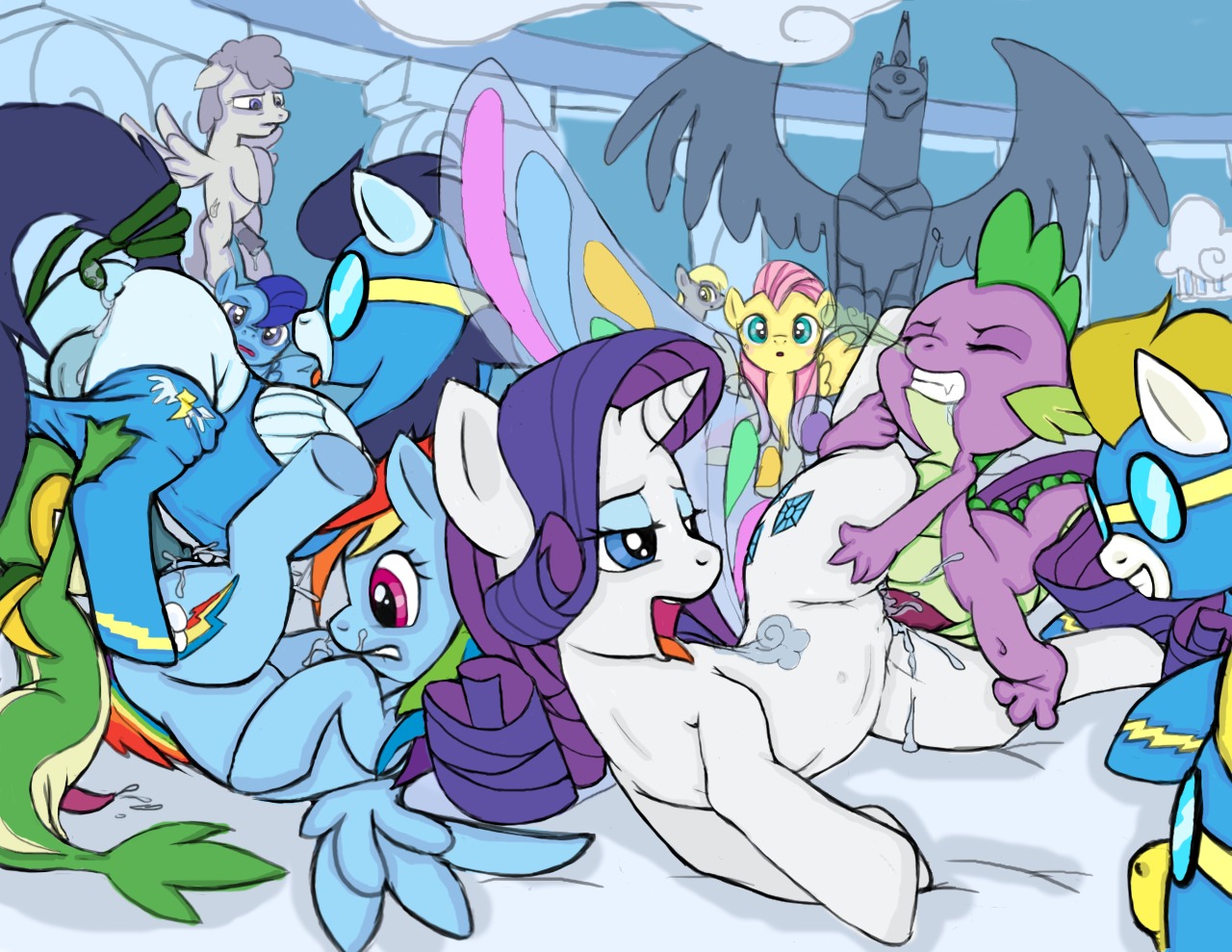 animal_genitalia animal_penis ass balls blue_eyes closed_eyes crossover cub cum cum_in_pussy cum_inside cumshot derpy_hooves dragon equine female feral fluttershy_(mlp) friendship_is_magic group_sex horn horse horsecock male my_little_pony orgasm orgy outside pegasus penetration penis pokemon pokemon_(species) pony public purple_eyes pussy rainbow_dash_(mlp) rarity_(mlp) rule34 scalie sex smooth_skin snivy soarin_(mlp) spike_(mlp) spitfire_(mlp) tail tricksta unicorn vaginal_penetration wings wonderbolts_(mlp)