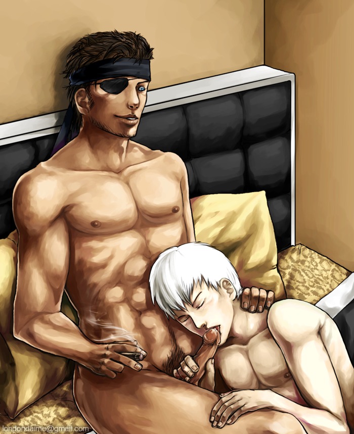 big_boss frank_jaeger gay grey_fox londondaime male metal_gear naked_snake rule34 yaoi