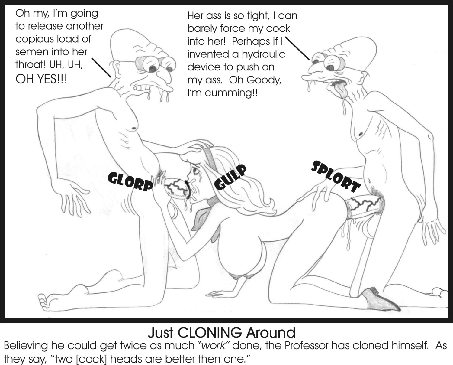 daphne_blake female futurama hubert_j_farnsworth human male monochrome nipples old rule34 sbb scooby-doo straight tagme what