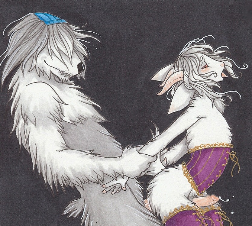albino anal anal_penetration anthro anthro_on_anthro blush bodily_fluids bovid brin canid canine canis caprine clothed clothing corset crossdressing crossdressing_male cum cum_inside cumshot domestic_dog duo e621 ejaculation erection femboy fur genital_fluids genitals goat hair horn hungarian_sheepdog kees legwear lingerie littledoll livestock_guardian_dog male male/male male_penetrated male_penetrating male_penetrating_male mammal nude open_mouth orgasm pastoral_dog penetration penis sex short_hair smile standing stockings tongue topwear white_body white_fur