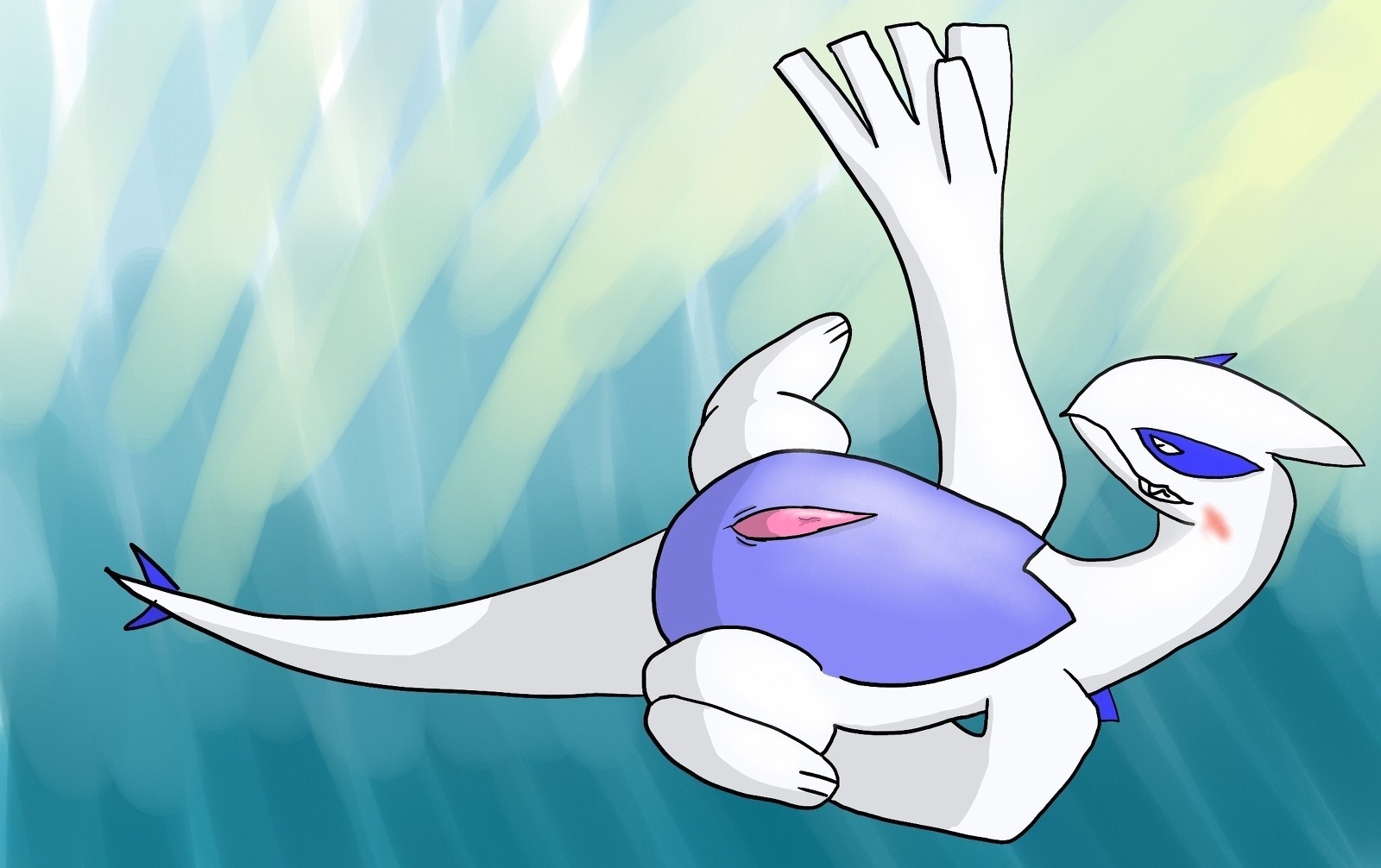avian color feral legendary_pokemon lugia lying male male_only nintendo nude on_back pokemon pokemon_(species) rule34 scalie side_view solo tagme wings