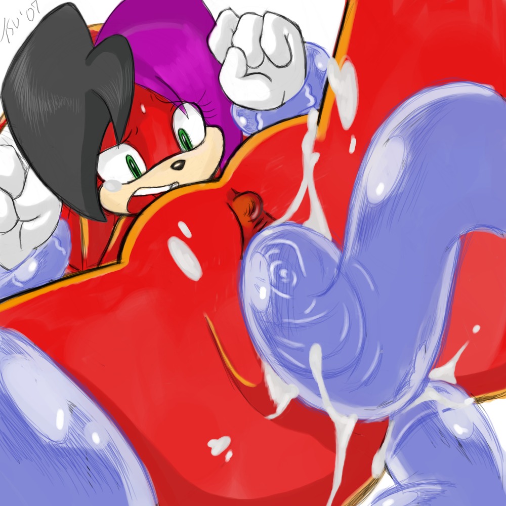 1:1 2007 akito_yagami anal anal_penetration anthro bodily_fluids chaos_(sonic) clitoris double_penetration e621 female genitals penetration sega slime solo sonic_adventure sonic_the_hedgehog_(series) spread_legs spreading tears tentacles translucent translucent_tentacles unknown_species vaginal vaginal_penetration vulva