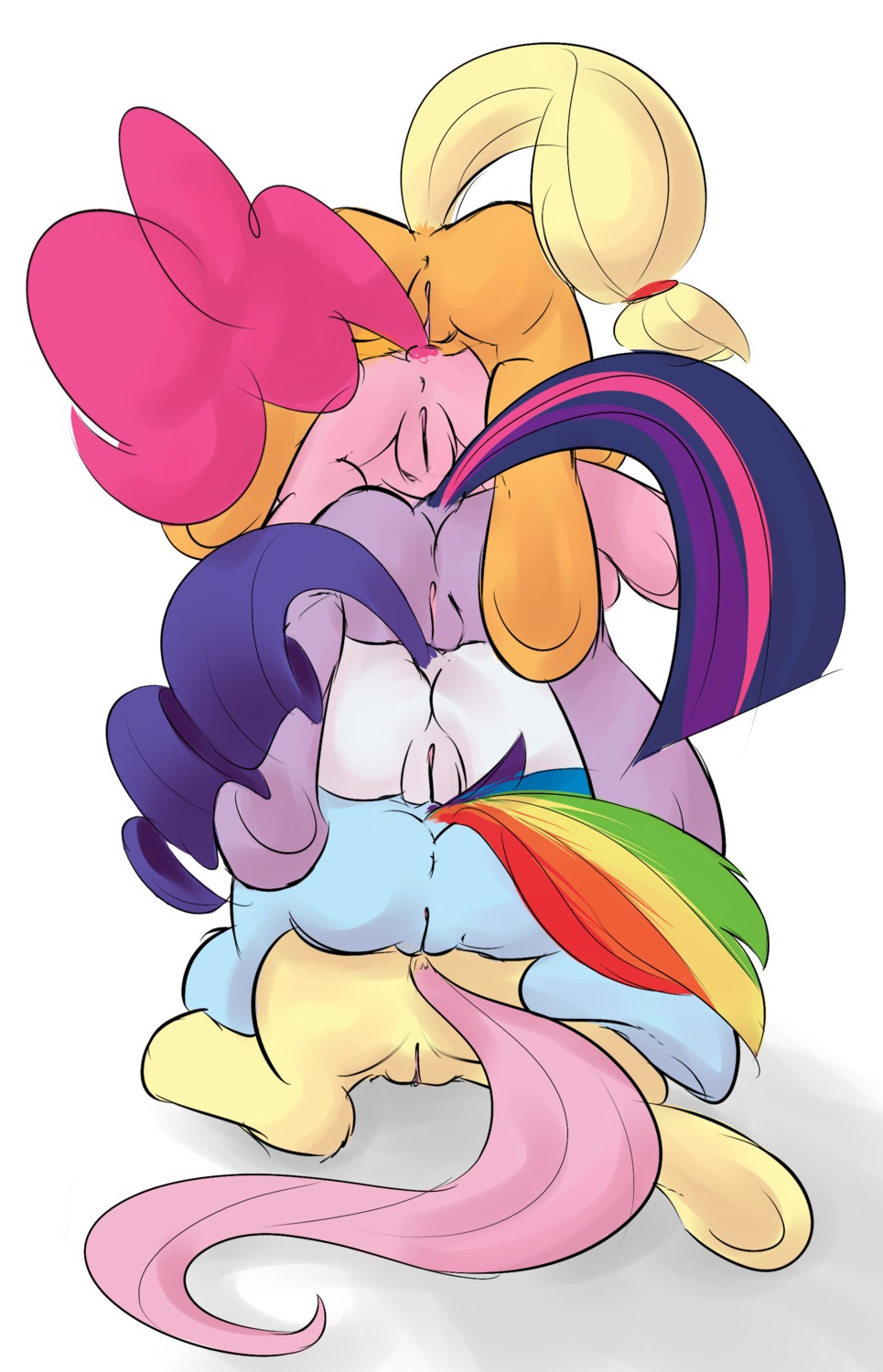 2014 absurd_res anus applejack_(mlp) blue_body blue_fur butt e621 earth_pony equid equine faceless_character faceless_female female female/female feral fluttershy_(mlp) friendship_is_magic fur genitals group hair hasbro hi_res horse mammal mane_six_(mlp) multicolored_hair multicolored_tail my_little_pony orange_body orange_fur pepperoach pink_body pink_fur pinkie_pie_(mlp) pony purple_body purple_fur purple_hair rainbow_dash_(mlp) rainbow_tail rarity_(mlp) simple_background tail take_your_pick twilight_sparkle_(mlp) two_tone_hair vulva white_background white_body white_fur yellow_body yellow_fur