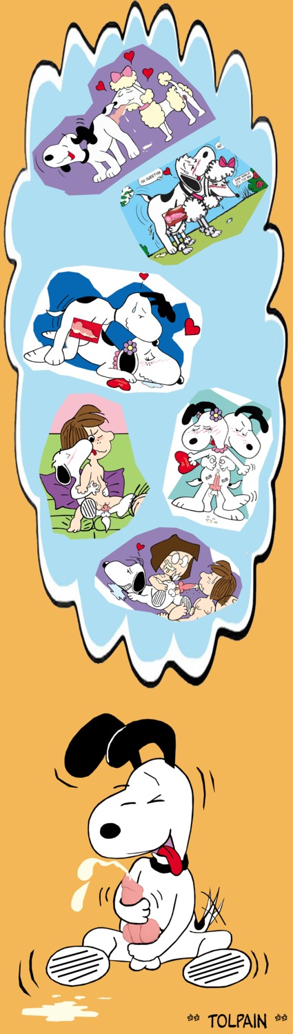 absurd_res anal anal_penetration animal_genitalia animal_penis anthro anthro_penetrating anthro_penetrating_human balls beagle bestiality blush bodily_fluids canid canine canine_genitalia canine_penis canis cum cum_in_ass cum_in_mouth cum_inside cum_on_ground cumshot dialogue domestic_dog e621 ejaculation english_text erection fellatio female female_on_feral feral feral_on_feral fur genital_fluids genitals group heart_symbol hi_res human human_on_anthro human_penetrated hunting_dog internal interspecies knot knotting male male/female mammal marcie_(peanuts) masturbation multiple_scenes nude oral oral_penetration orgasm peanuts_(comic) penetration penile penile_masturbation penis peppermint_patty pink_penis poodle scent_hound sex snoopy standing tail text tolpain white_balls white_body white_fur