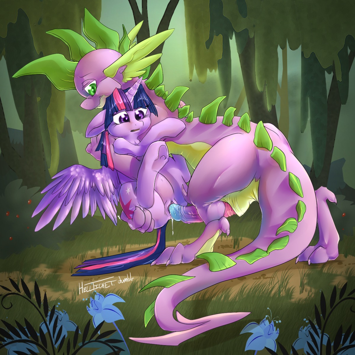 1:1 2013 cutie_mark detailed_background dragon duo e621 english_text equid equine erection feathered_wings feathers female female_penetrated feral friendship_is_magic fur genitals green_eyes hair hasbro hellticket hi_res horn interspecies male male/female male_penetrating male_penetrating_female mammal multicolored_hair my_little_pony mythological_creature mythological_equine mythological_scalie mythology nature nude outside penetration penile penile_penetration penis penis_in_vagina prodding pseudo_incest_(lore) purple_body purple_eyes purple_fur purple_hair scalie sex shallow_penetration spike_(mlp) stand_and_carry_position standing standing_sex tail text twilight_sparkle_(mlp) two_tone_hair vaginal vaginal_penetration winged_unicorn wings