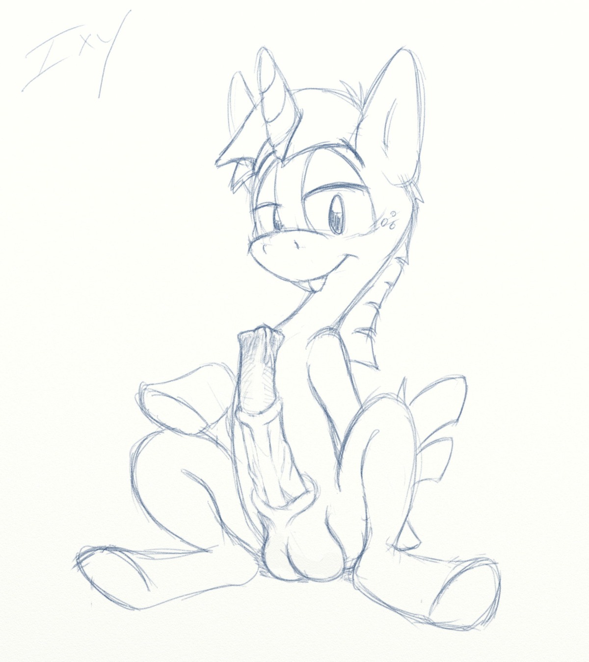 balls equine feral friendship_is_magic horn male male_only monochrome my_little_pony penis rule34 smooth_skin snails_(mlp) tagme unicorn