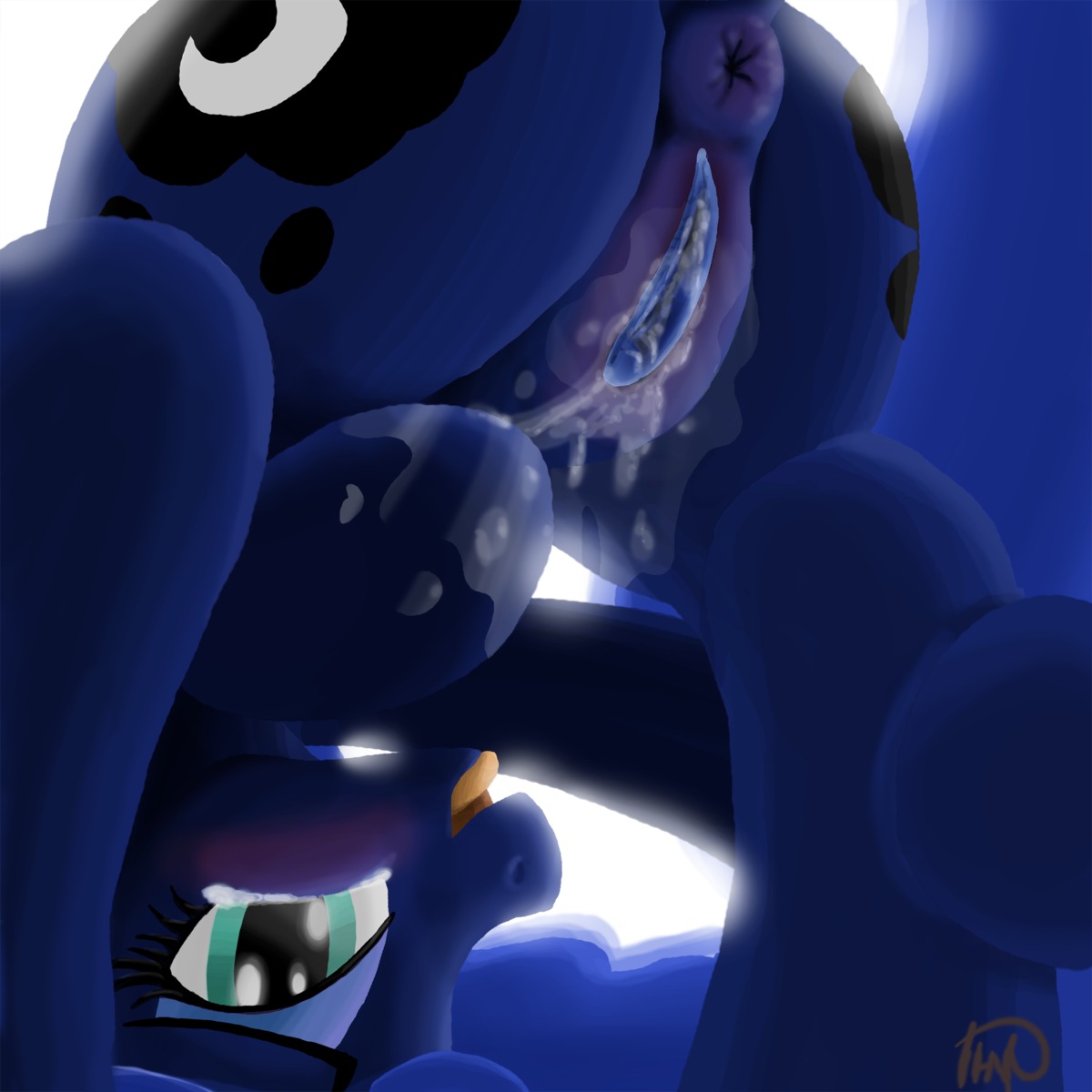 1:1 2013 absurd_res animal_genitalia animal_vulva anus big_butt bodily_fluids butt cum cutie_mark e621 equid equine equine_genitalia equine_vulva female feral friendship_is_magic genital_fluids genitals hair hasbro hi_res hooves horn ihavnoname looking_at_viewer mammal masturbation multicolored_hair my_little_pony mythological_creature mythological_equine mythology open_mouth presenting presenting_hindquarters princess_luna_(mlp) puffy_anus solo tongue tongue_out unicorn vaginal vaginal_masturbation vulva