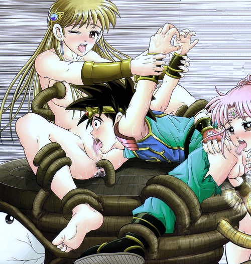 anilingus artist_request breasts censored clothing cunnilingus dai dragon_quest dragon_quest_dai_no_daibouken female forced_oral maam oral_sex pointy_chin princess_leona reverse_forced_oral rule34 small_breasts tentacle torn_clothes