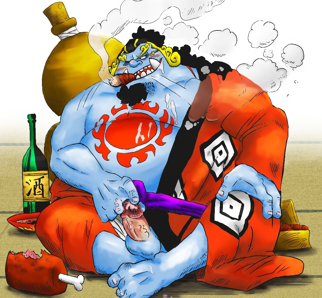 2012 alcohol anthro aquatic asian_clothing balls beverage biceps big_muscles big_penis biped blush carpet_shark cigar clothing drunk e621 east_asian_clothing erection facial_hair fangs fish fish-men_(one_piece) food genitals gourd hair inviting japanese_clothing jinbe kimono looking_at_viewer male markings meat meat_on_bone muscular muscular_anthro muscular_male obese obese_anthro obese_male one_piece overweight overweight_anthro overweight_male penis pirate sake scar shark smoke smoking solo substance_intoxication sutamu teeth underwear undressing whale_shark