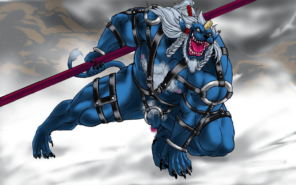 1boy censored final_fantasy final_fantasy_x kimahri male male_only ronso royal_hitsuji rule34 solo tagme