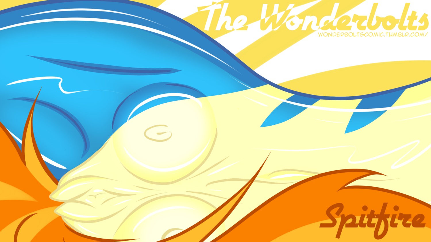 16:9 absurd_res clothing e621 english_text equid equine female feral friendship_is_magic genitals hair hasbro hi_res horse latex mammal my_little_pony orange_hair pony skinsuit solo spitfire_(mlp) taharon teats text tight_clothing url vulva widescreen wonderbolts_(mlp)
