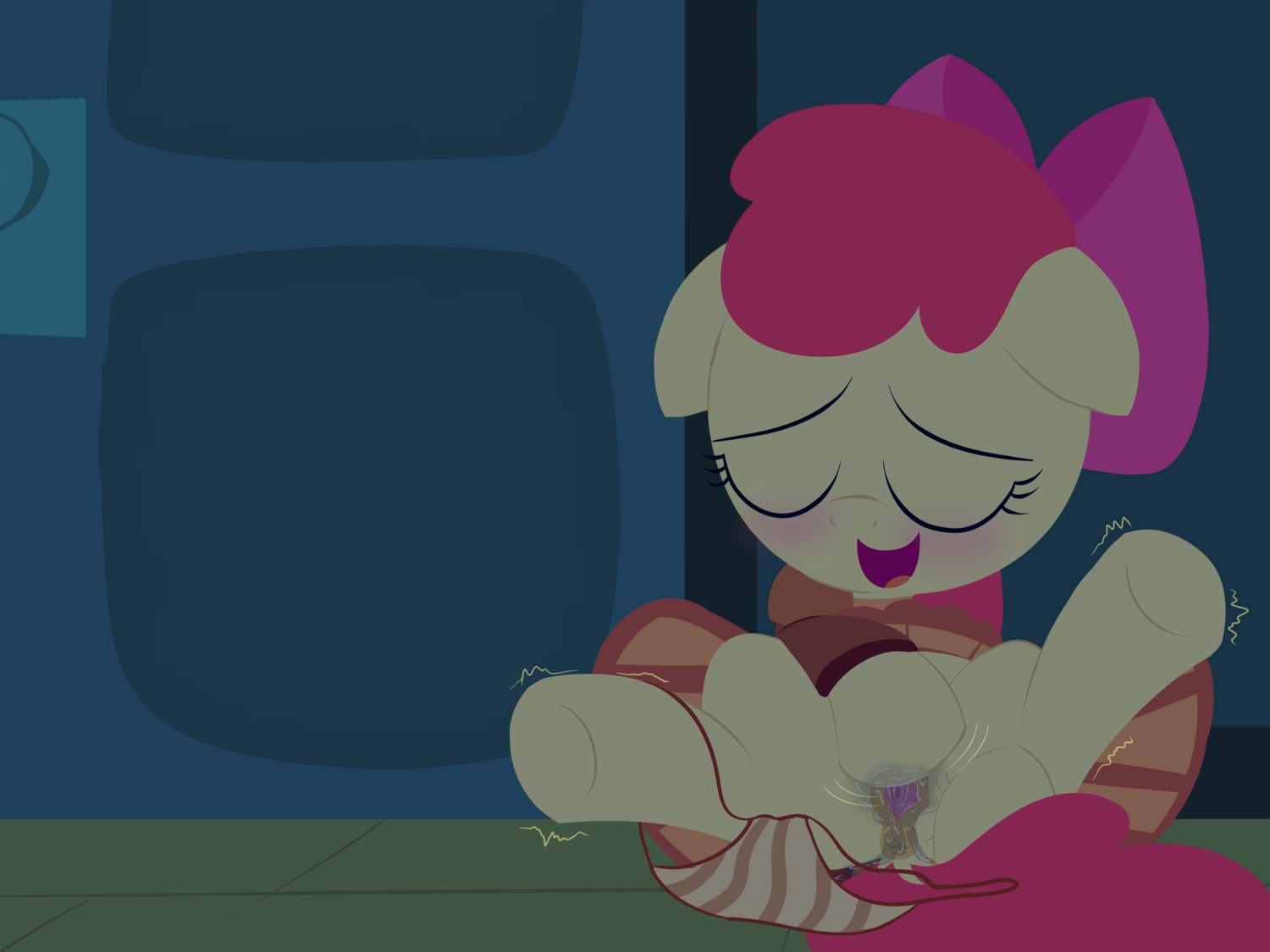 4:3 absurd_res anus apple_bloom_(mlp) blush bodily_fluids dtcx97 e621 earth_pony equid equine female feral friendship_is_magic fur genital_fluids genitals hair hasbro hi_res horse mammal masturbation my_little_pony pony red_hair solo vaginal vaginal_fluids vaginal_masturbation vulva yellow_body yellow_fur young young_feral