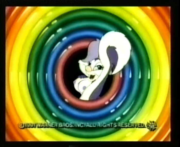 anthro breasts female fifi_la_fume fur nipples purple_fur rule34 skunk tagme tail tiny_toon_adventures
