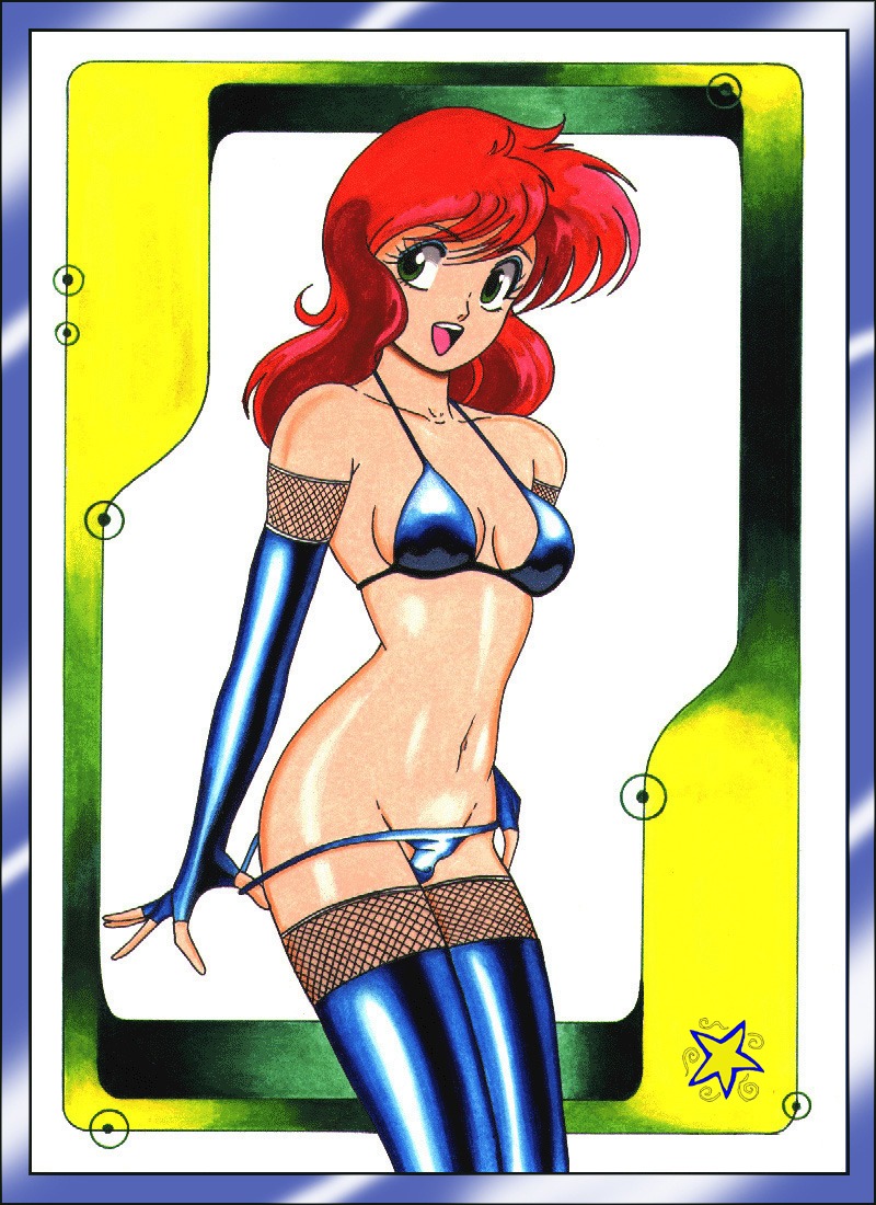1girls 2010 bikini breasts bubblegum_crisis elbow_gloves female fingerless_gloves fishnets human james_bender light-skinned_female light_skin long_hair looking_at_viewer medium_breasts nene_romanova open_mouth pink_hair police policewoman rule34 solo thighhighs white_background