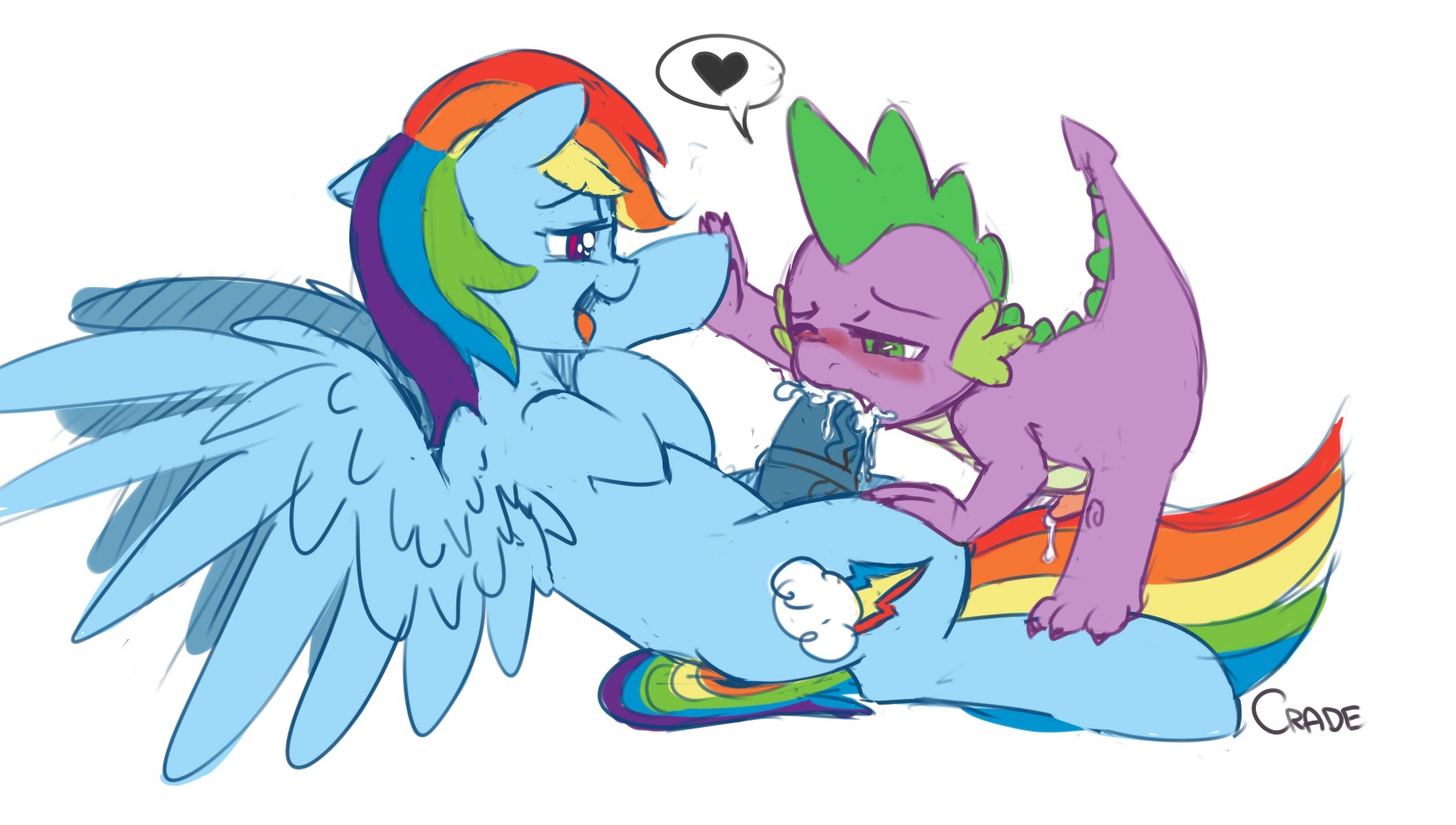 2014 animal_genitalia animal_penis anthro blue_body blue_feathers blue_fur blush bodily_fluids crade cum cum_in_mouth cum_inside cutie_mark dragon duo e621 equid equine equine_genitalia equine_penis erection feathered_wings feathers fellatio feral feral_on_feral friendship_is_magic fur genital_fluids genitals gesture green_eyes gynomorph gynomorph/male gynomorph_penetrating hair half-closed_eyes hasbro hi_res high_five intersex intersex/male intersex_penetrating interspecies male mammal multicolored_hair multicolored_tail my_little_pony mythological_creature mythological_equine mythological_scalie mythology narrowed_eyes one_eye_closed open_mouth oral oral_penetration pegasus penetration penile penis purple_eyes rainbow_dash_(mlp) rainbow_hair rainbow_tail scalie sex simple_background spike_(mlp) tail vein white_background wings young young_anthro young_male