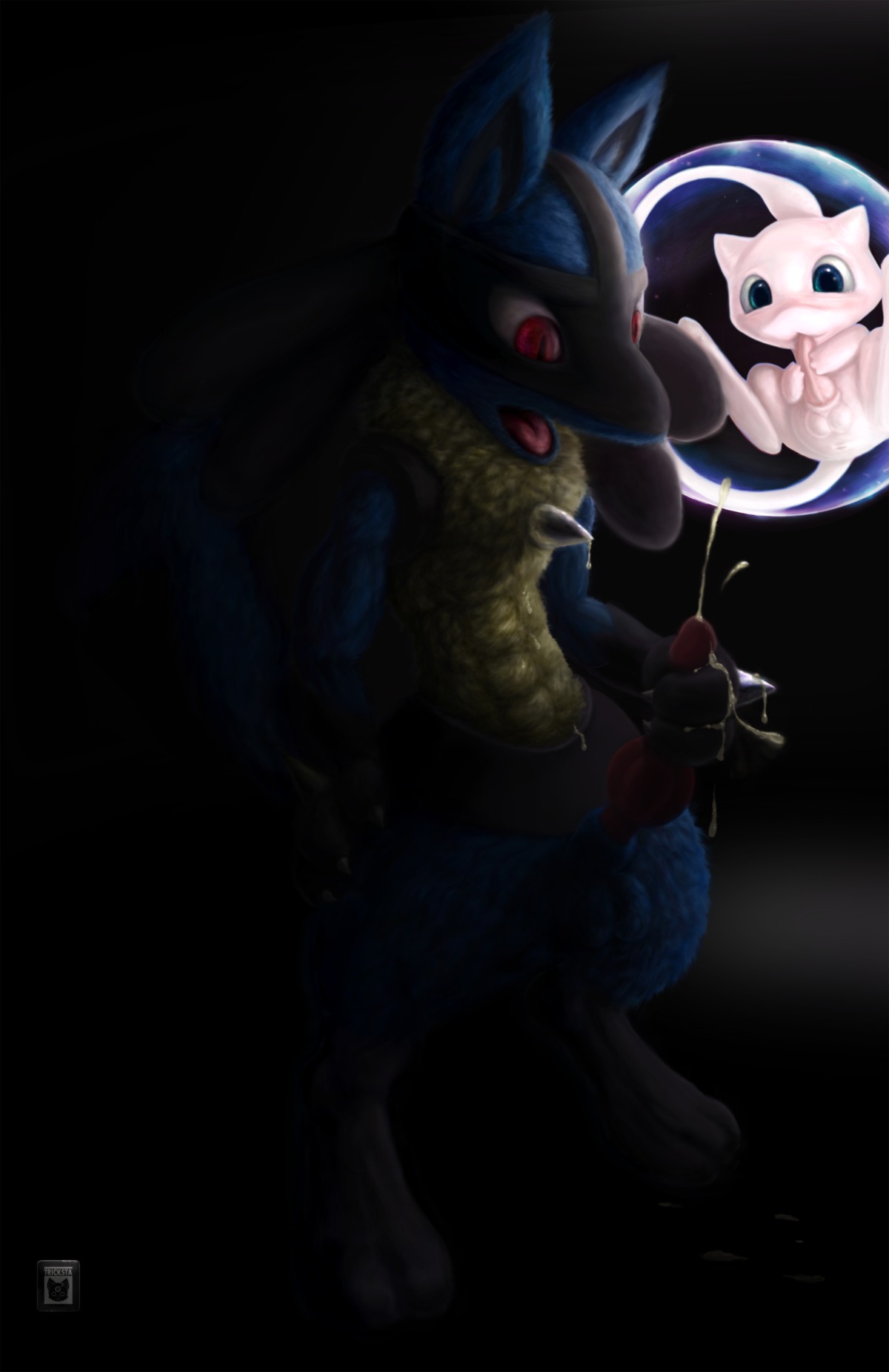 anthro color fur furry handjob interspecies legendary_pokemon lucario male male_only mew multiple_males nudity pokemon pokemon_(species) rule34 straight_hair tricksta yaoi