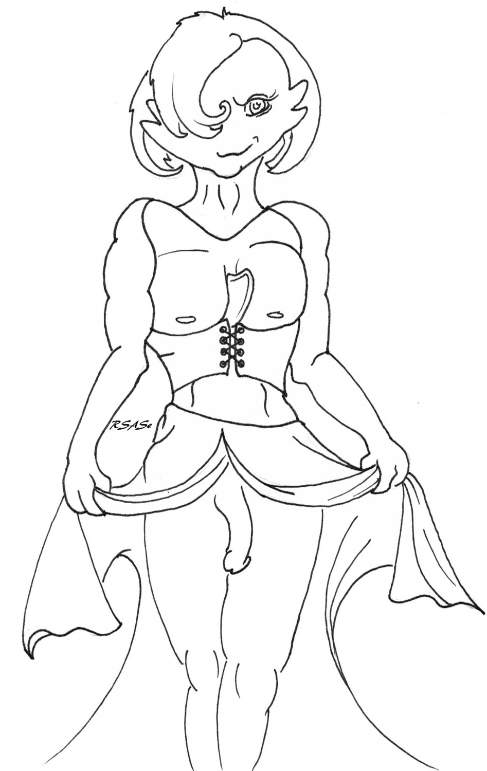 absurd_res bottomwear clothed clothing crossdressing e621 femboy gardevoir generation_3_pokemon genitals hi_res male mammal nintendo partially_clothed penis pokemon pokemon_(species) rsase simple_background skirt solo unknown_artist white_background