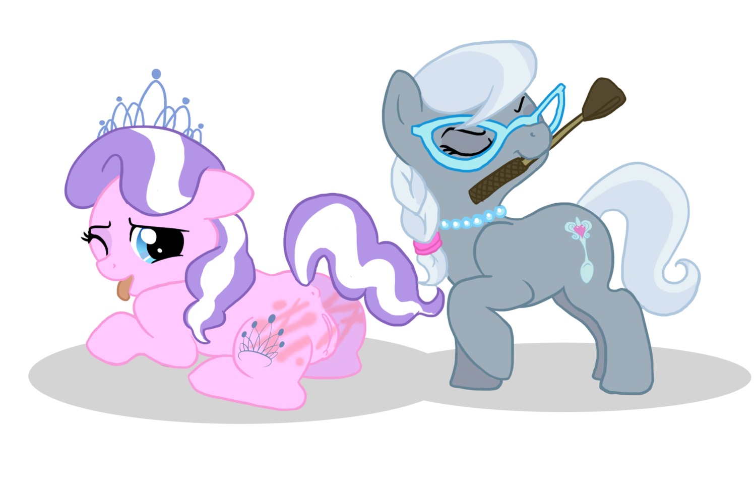 cub diamond_tiara_(mlp) earth_pony equine female friendship_is_magic horse kahvei my_little_pony pony rule34 silver_spoon_(mlp) young