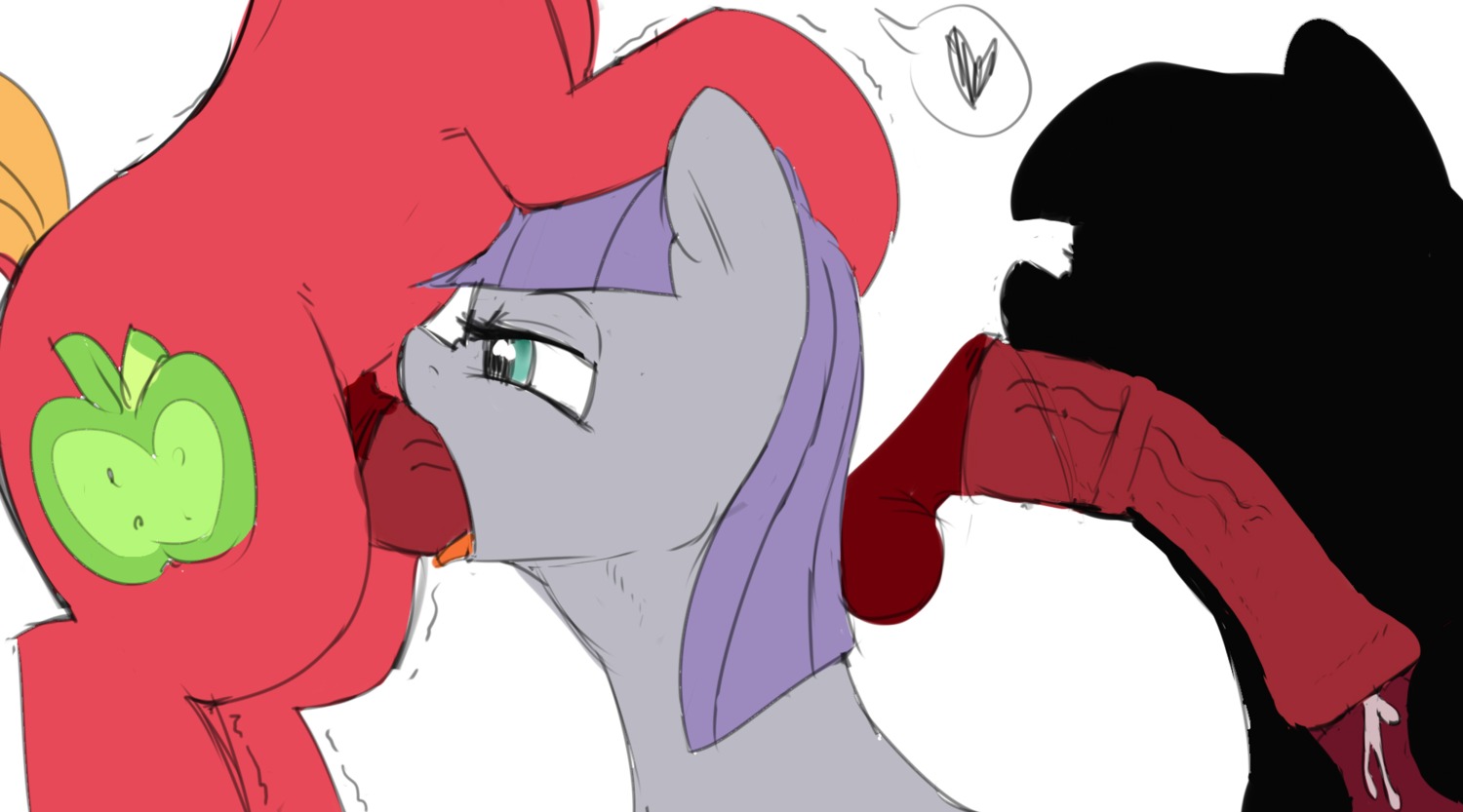2014 animal_genitalia animal_penis balls big_macintosh_(mlp) blue_eyes bodily_fluids crade cum deep_throat duo e621 earth_pony equid equine equine_genitalia equine_penis erection fellatio female female_penetrated feral friendship_is_magic fur genital_fluids genitals hair half-closed_eyes hasbro heart_symbol hi_res horse male male/female male_penetrating male_penetrating_female mammal maud_pie_(mlp) my_little_pony narrowed_eyes oral oral_penetration penetration penile penis pony purple_hair red_body red_fur sex simple_background tongue vein white_background