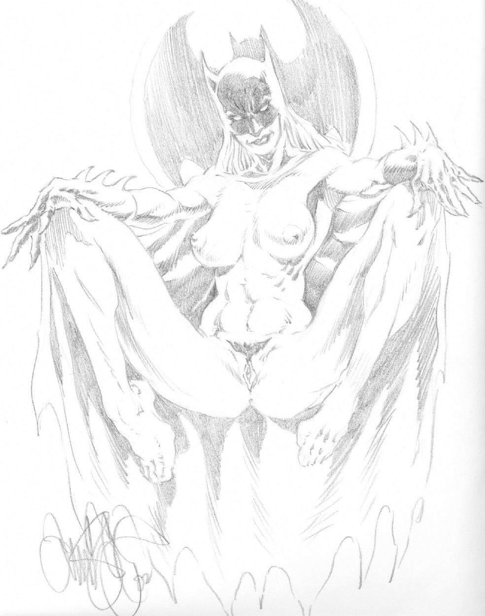 2002 artist_request barbara_gordon batgirl batman_(series) dc dc_comics female female_only human monochrome rule34 solo tagme