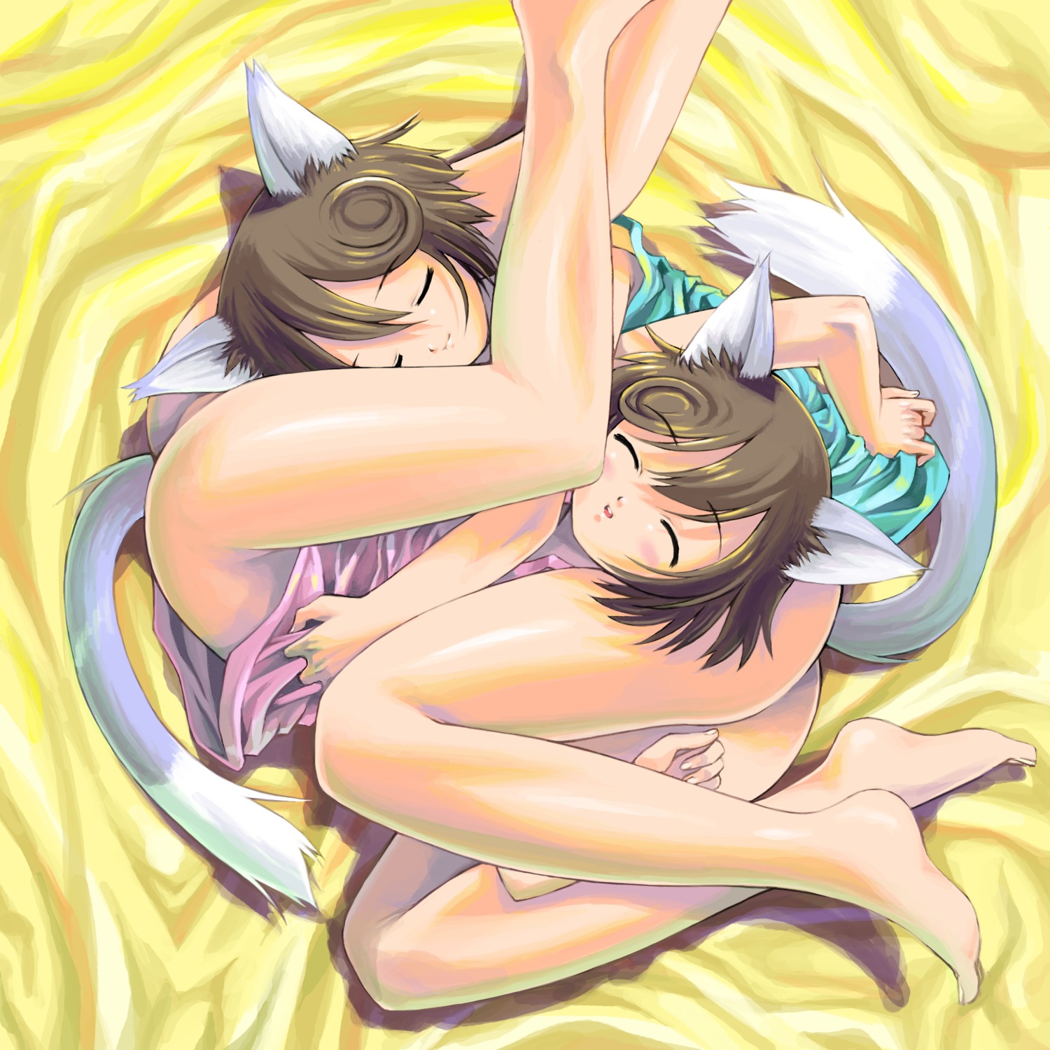 female mikazuki_akira nekomimi nopan rule34 tagme tail tri-moon!