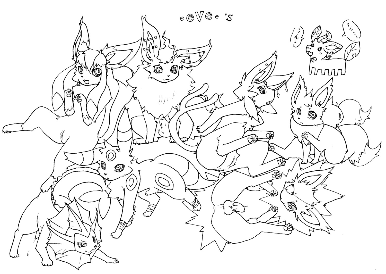 dominant_feral eevee eeveelution espeon female feral flareon fur furry_ears furry_tail glaceon jolteon leafeon pokemon pokemon_(species) rule34 tail umbreon vaporeon