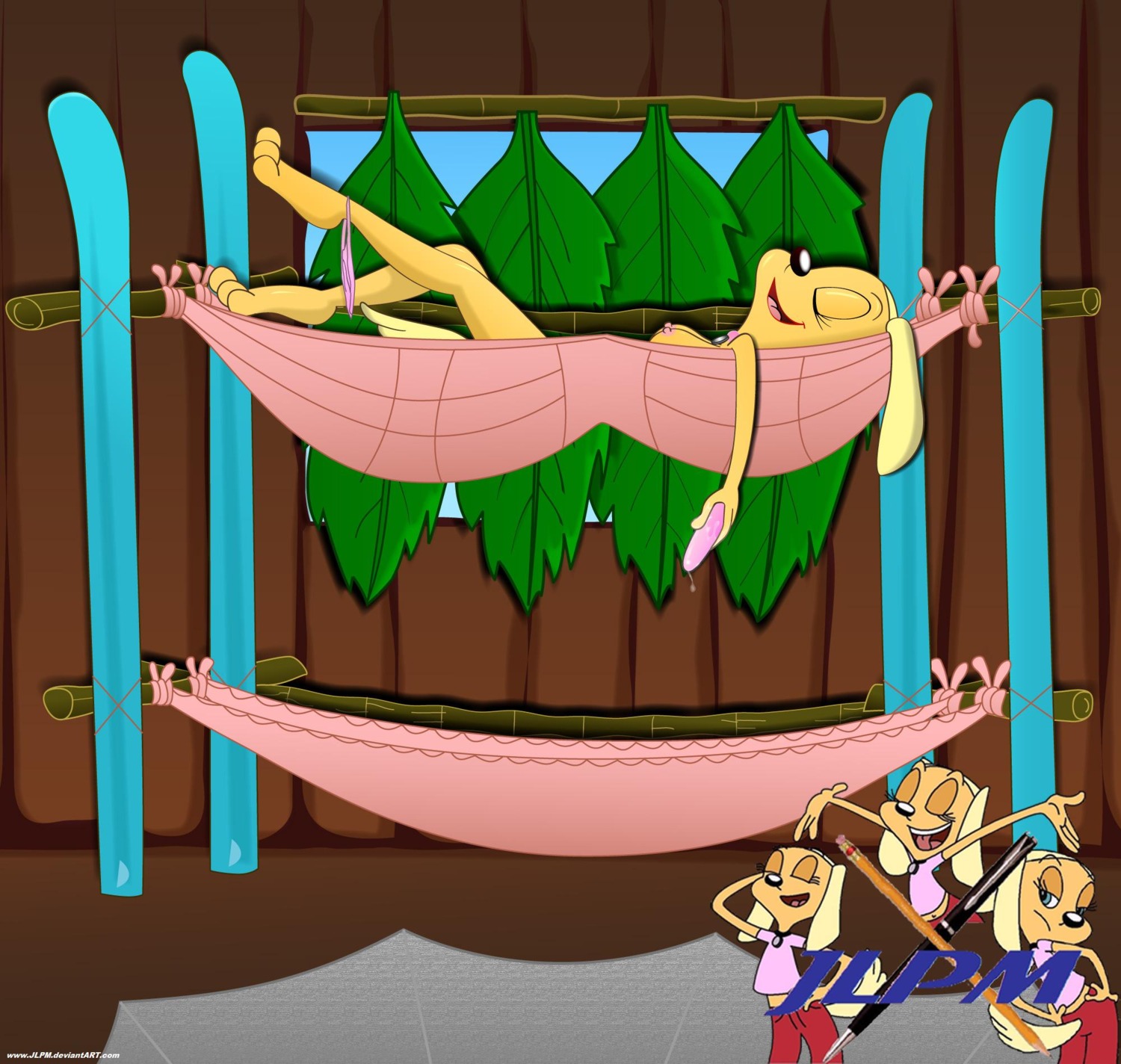 after_masturbation anthro barefoot brandy_&amp;_mr_whiskers brandy_harrington breasts canine clothes day dildo disney disney_channel dog female female_only fur furry hammock indoors jlpm lying mammal masturbation nipples on_back panties rule34 side_view solo tagme toon_disney underwear window