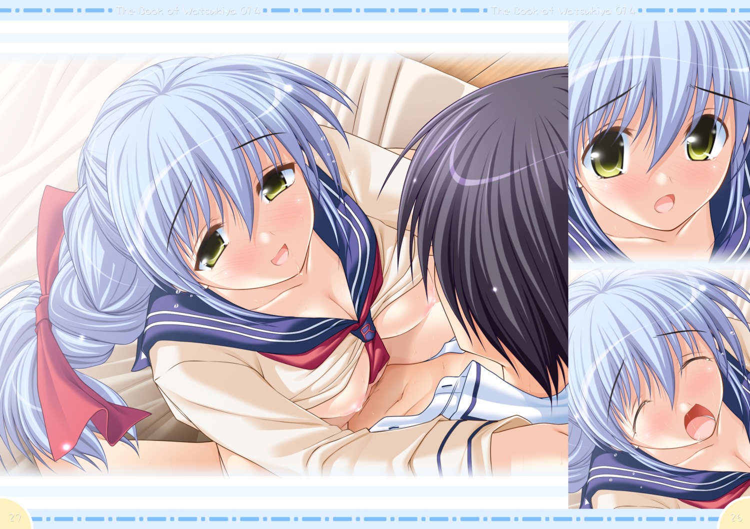 bottomless female nipples no_bra rule34 school_uniform sex shirt_lift watsuki_ayamo watsukiya