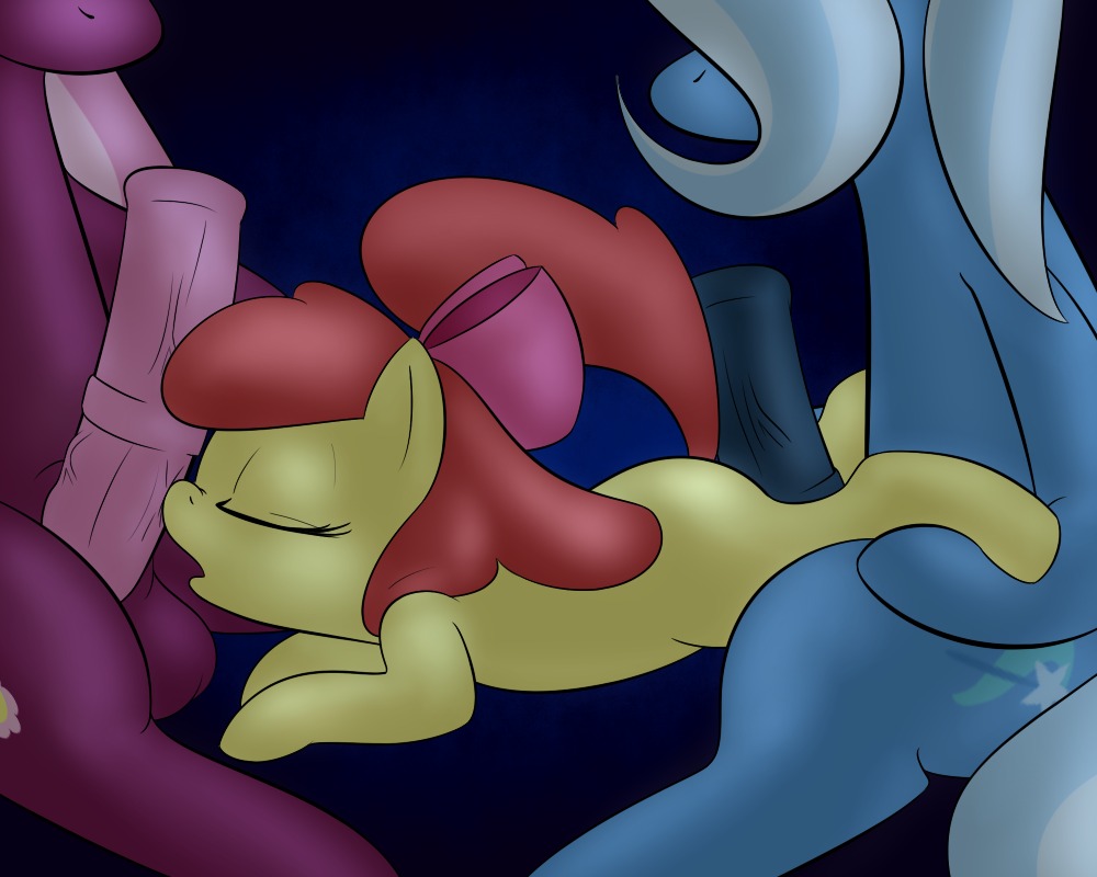 5:4 animal_genitalia animal_penis apple_bloom_(mlp) balls cheerilee_(mlp) cutie_mark digital_media_(artwork) e621 earth_pony equid equine equine_genitalia equine_penis erection female feral friendship_is_magic genitals group gynomorph hasbro horse hot_dogging intersex lamiaaaa mammal my_little_pony open_mouth penis pony raised_tail sex tail teats trixie_(mlp) young young_feral