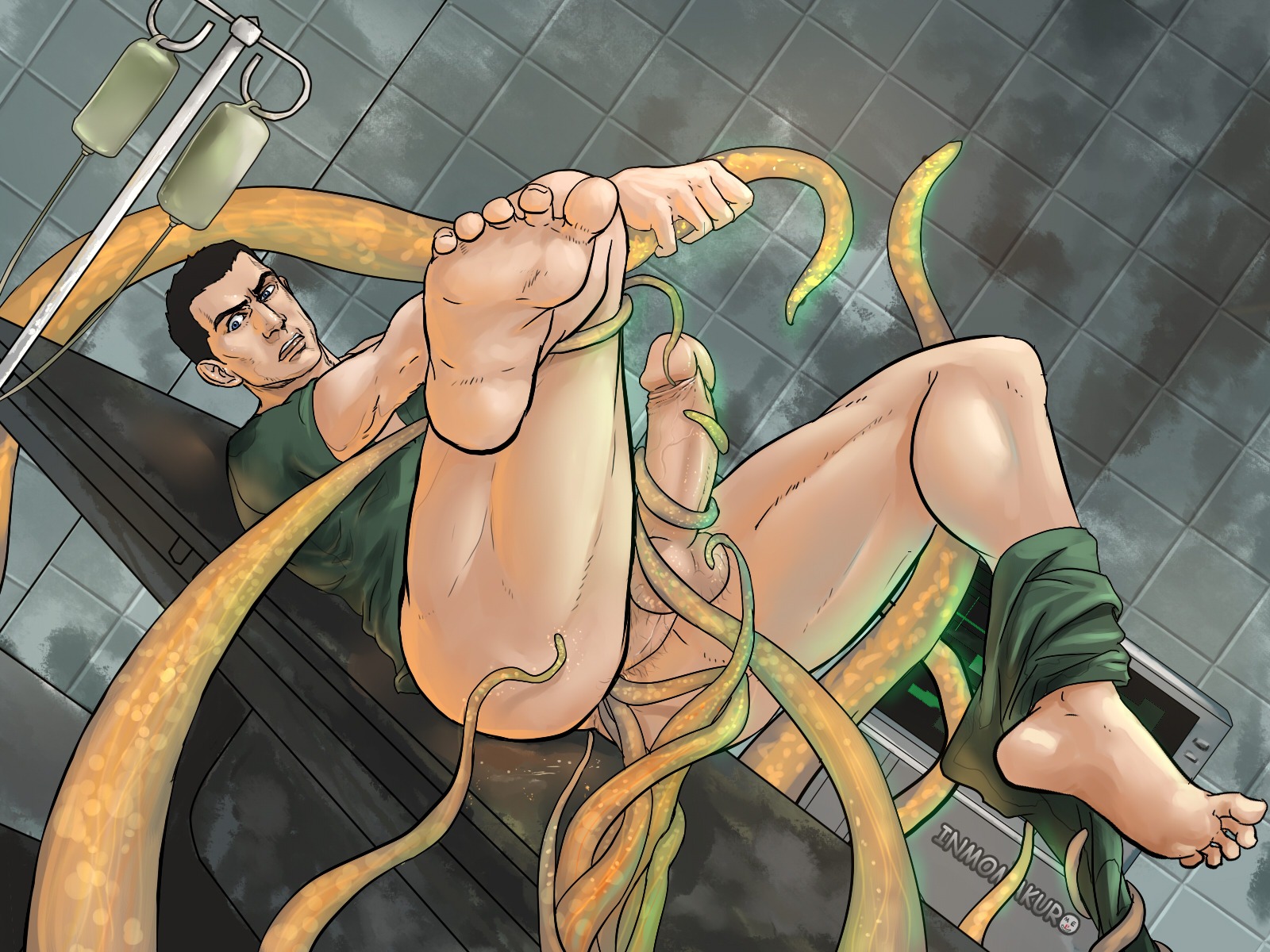 1boy alpha_protocol anal bottomless exam_table inmomakuro insertion intravenous_drip male male_only michael_thorton multiple_insertions penis rule34 science tentacle tentacle_on_male tentaclejob uncensored undressing yaoi