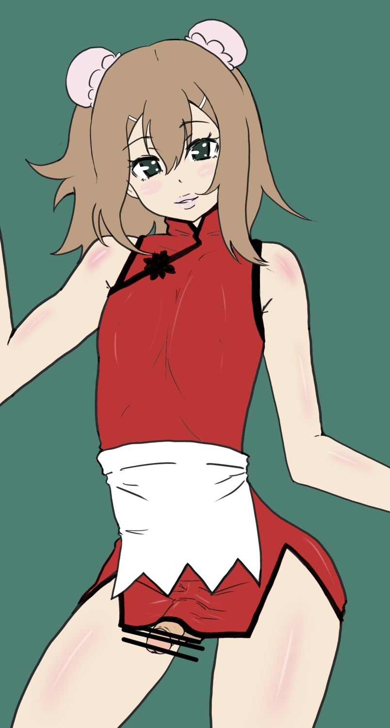 baka_to_test_to_shoukanjuu bar_censor censored crossdressing femboy girly kinoshita_hideyoshi looking_at_viewer male male_only otoko_no_ko penis rule34 trap