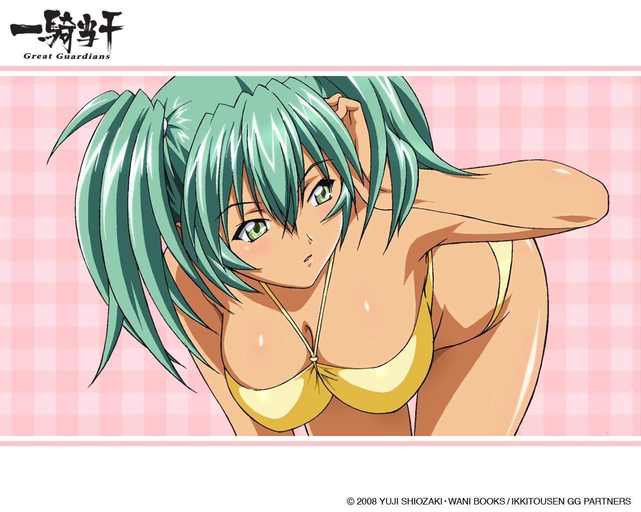 bent_over female ikkitousen rule34 ryofu_housen swimsuit tagme