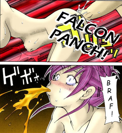 1girls captain_falcon f-zero falcon_punch female fisting meme nintendo pain rule34 sketch super_smash_bros. vomit